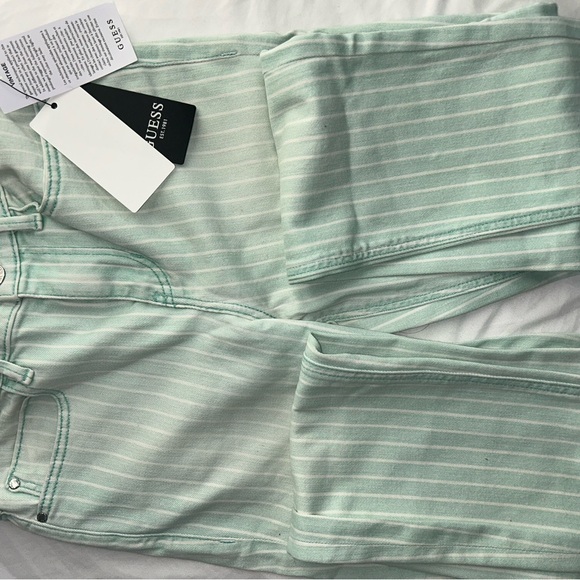 NWT Guess 1981 Striped Skinny Jeans American Star Aqua - Picture 3 of 5